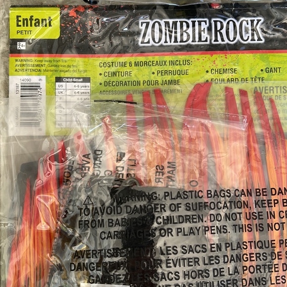 Rock Zombie Children’s Costume! New! - Picture 7 of 9